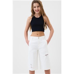 Шорты текстильные джинсовые для девочек PLAYTODAY, 1243741