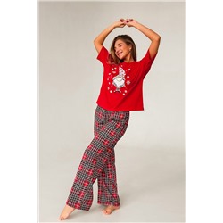 Пижама с брюками гномы красный НАТАЛИ, 1065360