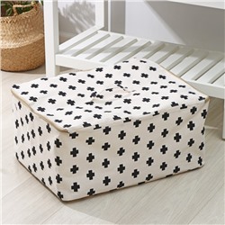 Кофр для хранения вещей «Ажур», 55×42×25 см, бежевый