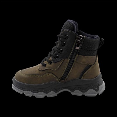 Ботинки зимние на меху А2437-5 хаки