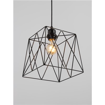 Светильник подвесной 1117/1, E27, 40 Вт, 22.5×70 см, чёрный