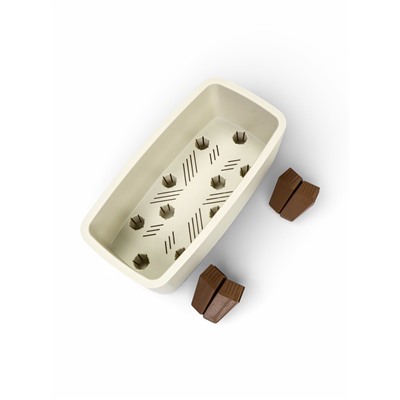 Кашпо для цветов «Флориан», 4.2 л, 39×20×19.5 см, пластиковое, на ножках, белое