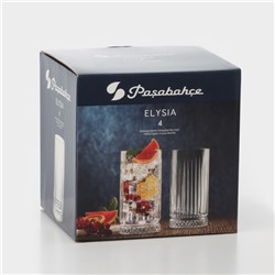 Набор стаканов Paşabahçe Elysia, 450 мл, 4 шт., стекло, прозрачные