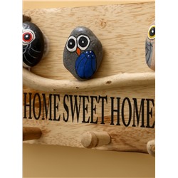 Вешалка HOME SWEET HOME, 30×6×15 см, дерево албезия