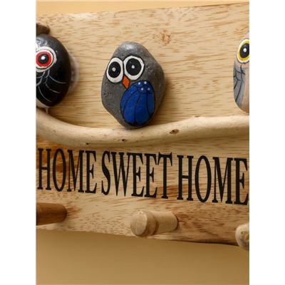 Вешалка HOME SWEET HOME, 30×6×15 см, дерево албезия