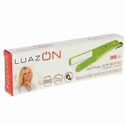 Щипцы-гофре Luazon LW-46, 35 Вт, керамическое покрытие,  20х85 мм, до 160 °C, зелёные