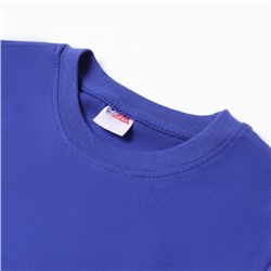Футболка детская однотонная ATA kids, синяя, рост 134 см