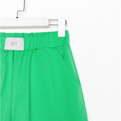 Костюм женский (толстовка, шорты) MIST, размер 40-42, зелёный