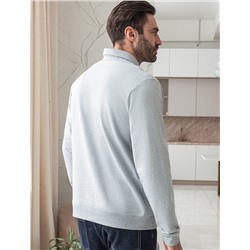 Джемпер-поло из эластичного футера с застежкой на пуговицы