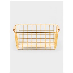 Корзина для хранения "Голден" 29,5-22-12,5 см, цвет золотой