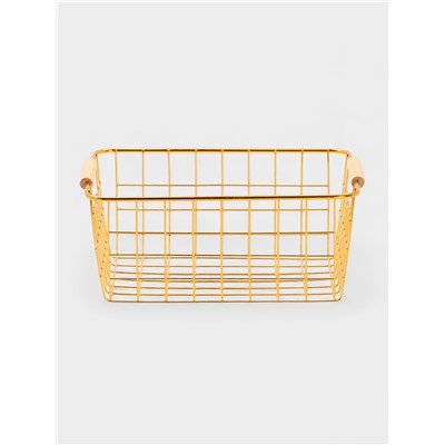 Корзина для хранения "Голден" 29,5-22-12,5 см, цвет золотой