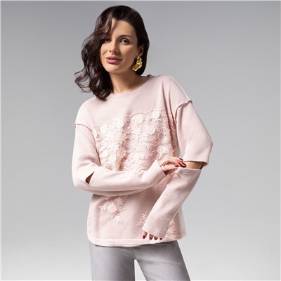 Лонгслив с объемным декором, Образ решает