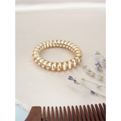 Резинка-пружинка для волос / NSAF-14А /уп 100/шампань