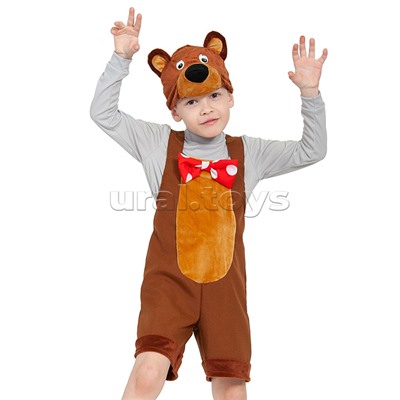 Изделие швейное "Набор карнавальный "Медведь цирковой" ткань-плюш (6-9 лет, рост 122-134 см)