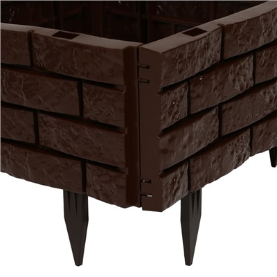 Грядка пластиковая, 4 секции, 45×45×20 см, цвет шоколад