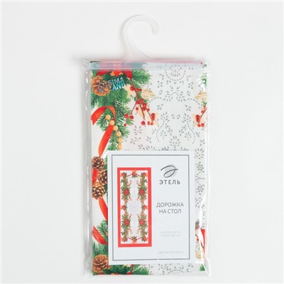 Дорожка на стол «Этель» Рождественский балл 30×70 ±3 см, 100% хлопок, саржа 190 г/м²