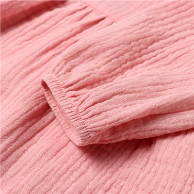 Платье для девочки с воротничком «Крошка Я. Муслин», рост 92-98 см, пудровый