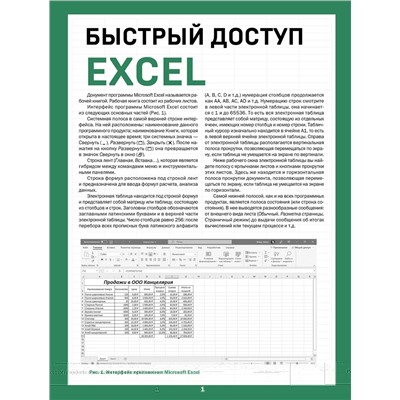 Эксмо Виктор Шитов "Быстрый доступ. Excel: таблицы, формулы, секреты. Шпаргалка-буклет для начинающих (215х285 мм, 6 полос компактного буклета в европодвесе)"