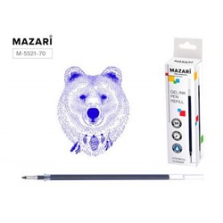 Стержень гелевый 130 мм M-5521-70 0.5 мм, синий Mazari