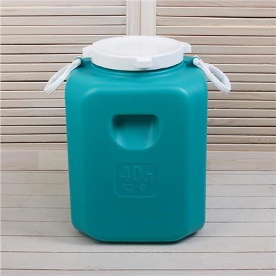 Фляга пищевая, 40 л, горловина 19 см, 4 ручки