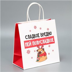 Набор пакетов подарочных новогодних «Пусть мечты сбудутся», 6 шт., 22×22×11 см