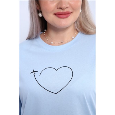 Футболка женская ФЖ0062А (Небесно-голубой)