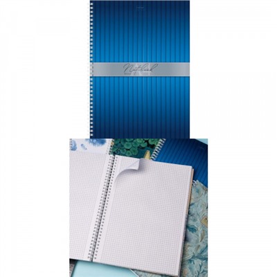Тетрадь А4  80л клетка на спирали твердая обложка "ПЛИССЕ/PLISSE" перф.на отрыв (094046) 11696 Хатбер
