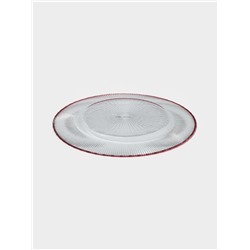 Тарелка подстановочная Magistro Radiant, d=33 см, стекло, прозрачная