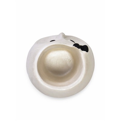 Фигурное кашпо для цветов «Сова», 6.5×7.5×6 см, гипс, белое