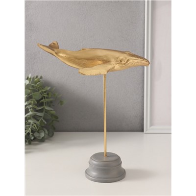 Фигурка «Золотой кит», полистоун, 20×11×22.5 см