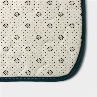 Коврики для ванной и туалета Доляна «Поле», 2 шт., 39×50 см, 50×80 см, зелёные