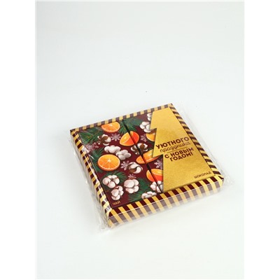 Подарочный набор новогодний «С новым годом», чай 50 г, шоколад 70 г