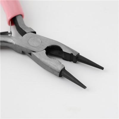 Круглогубцы с бокорезом, для рукоделия, 13×6.5 см, розовые