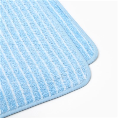 Полотенце банное «Этель. Линии», 70×140 см, голубое