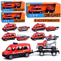 Машина "Пожарная служба" металл, вкоробке