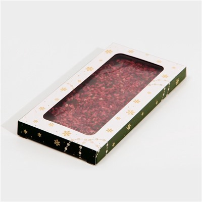 Коробка для шоколада новогодняя «Золотой шик», с окном, 17×8.5×1.5 см