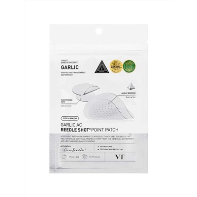 VT Cosmetics Заживляющие патчи от акне с микроиглами Garlic AC Reedle Shot Point Patch