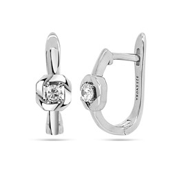 Серьги из серебра куб.циркон., МЦВА257