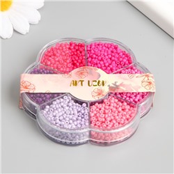 Бисер стекло 12/0 в цветке «Закат» цветной 7 цветов × 8 г 8.2×8.2×2 см