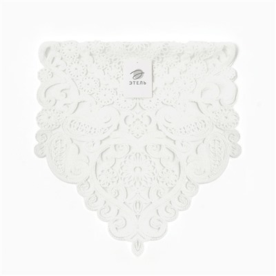 Дорожка на стол Этель ажурная, белая, 40×90 см, 100%п/э