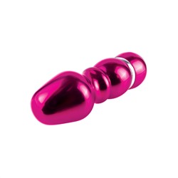 Алюминиевый рельефный вибратор PINK SMALL - 7,5 см.