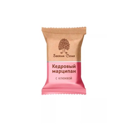 Кедровый марципан / клюква / флоу-пак / шоу-бокс / 285 г / 22 шт / Сибирский кедр