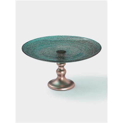 Блюдо сервировочное для торта Inspiration, d=28 см, на ножке, цвет изумрудный
