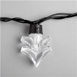 Гирлянда «Нить» 5 м с насадками «Ёлка», IP44, тёмная нить, 40 LED, свечение розовое, 8 режимов, 220 В