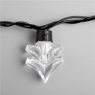 Гирлянда «Нить» 5 м с насадками «Ёлка», IP44, тёмная нить, 40 LED, свечение розовое, 8 режимов, 220 В