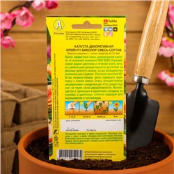 Семена цветов Капуста декоративная "Крейн биколор F1", смесь окрасок, О, 7 шт