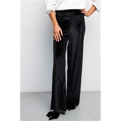 Брюки палаццо с высокой посадкой 392BLK (Черный)