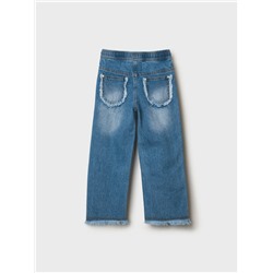 Брюки текстильные джинсовые для девочек