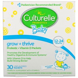 Culturelle, пробиотики, для детей, «Рост и развитие», пробиотики + витамин D в пакетиках, от 12 до 24 месяцев, 30 порционных пакетиков