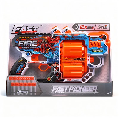 Бластер "Молниеносец" с полимернымипулями, в коробке